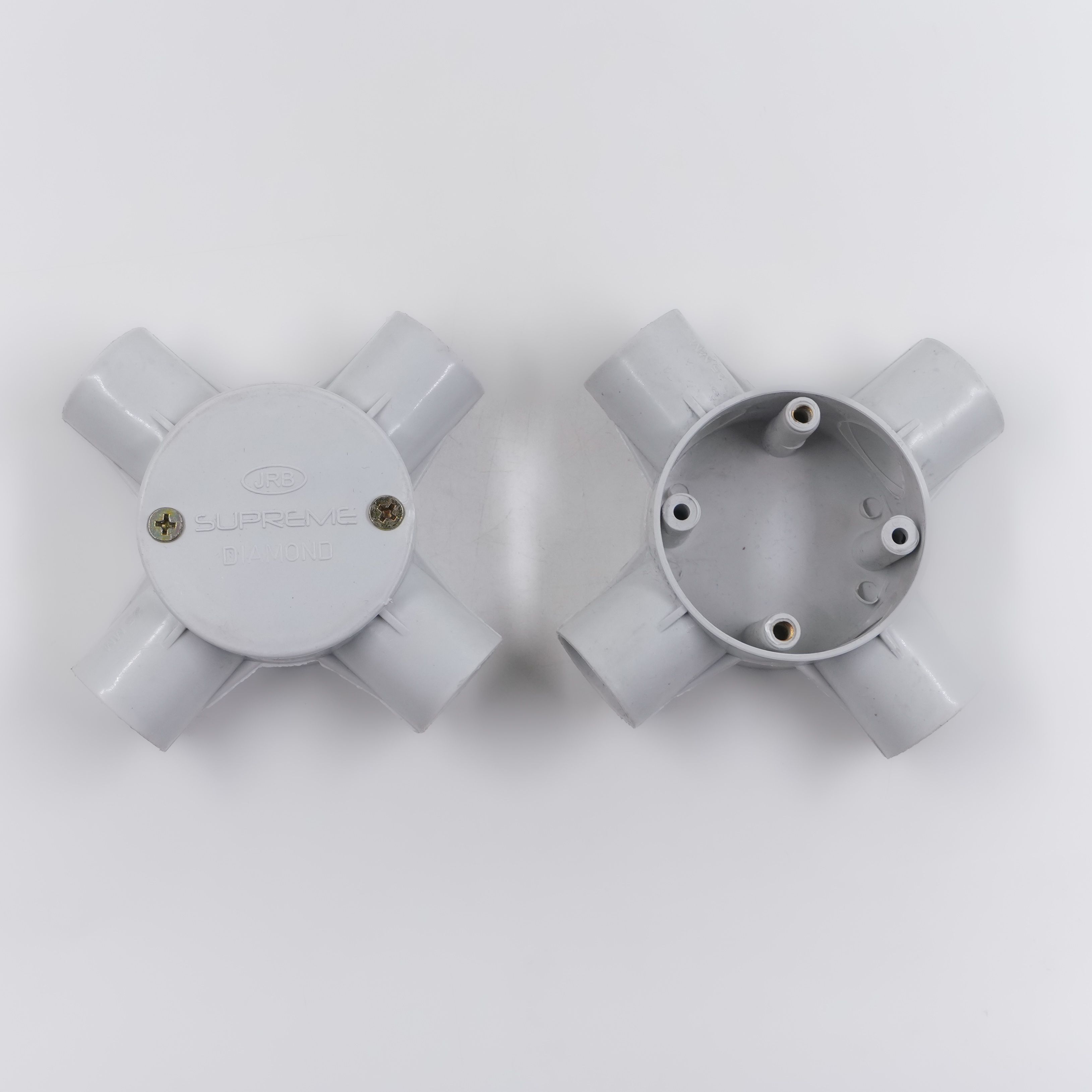 JRB Suppreme - 25Mm Conduit Junction Box 4 Way (Gray)